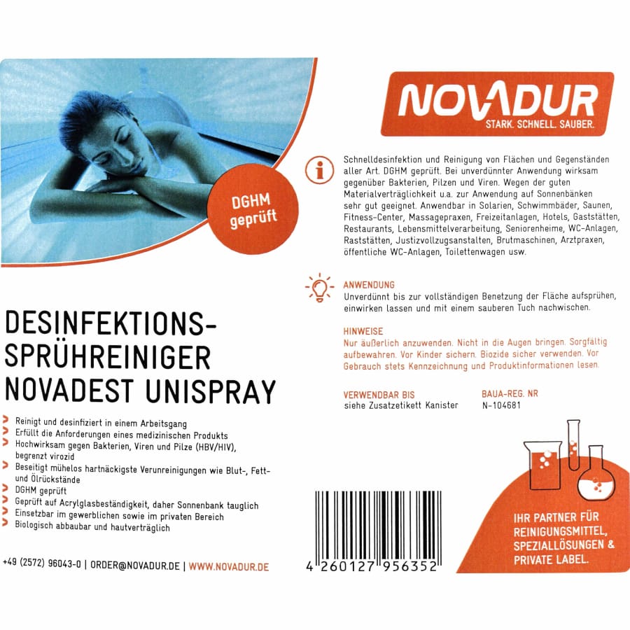 NOVADUR Desinfektions-Sprühreiniger Novadest UniSpray