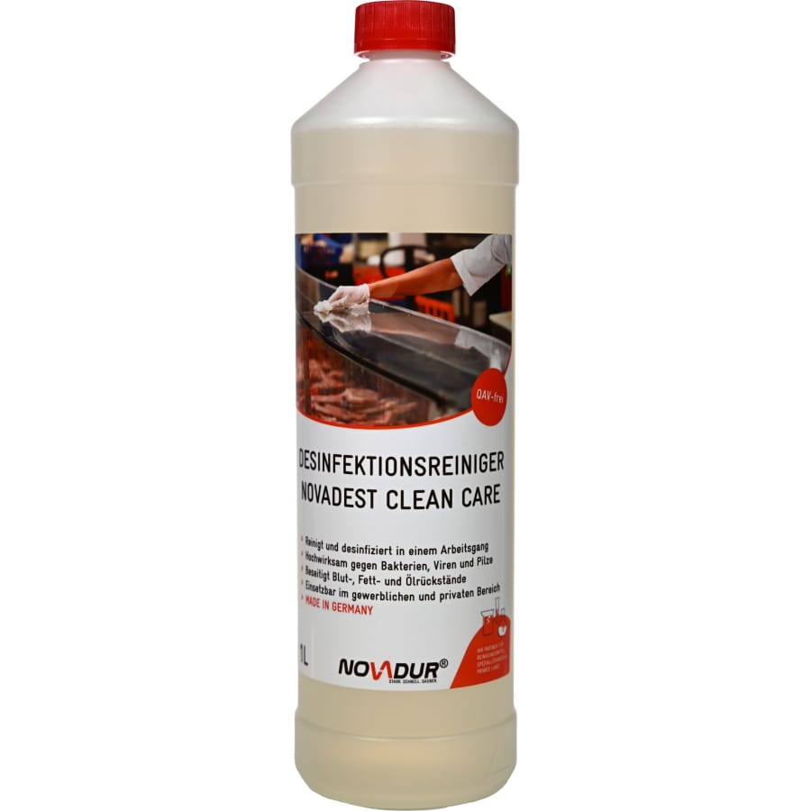 NOVADUR Desinfektionsreiniger Novadest Clean Care 1000 ml - Doppelhalsflasche