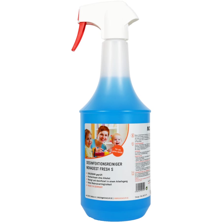 NOVADUR Desinfektionsreiniger Novadest Fresh S 1000 ml - Sprühflasche