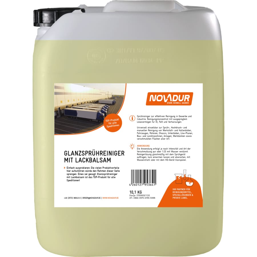 NOVADUR Glanzsprühreiniger mit Lackbalsam 10,1 kg - Kanister