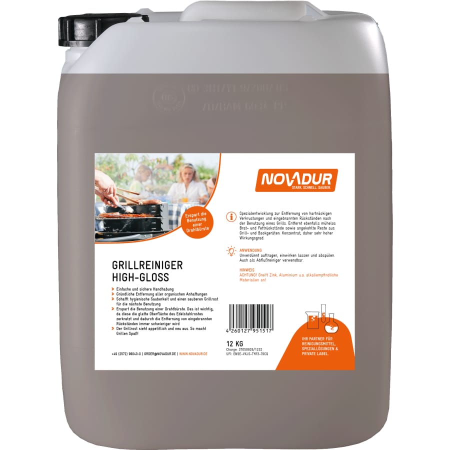 NOVADUR Grillreiniger High-Gloss 12 Liter - Kanister