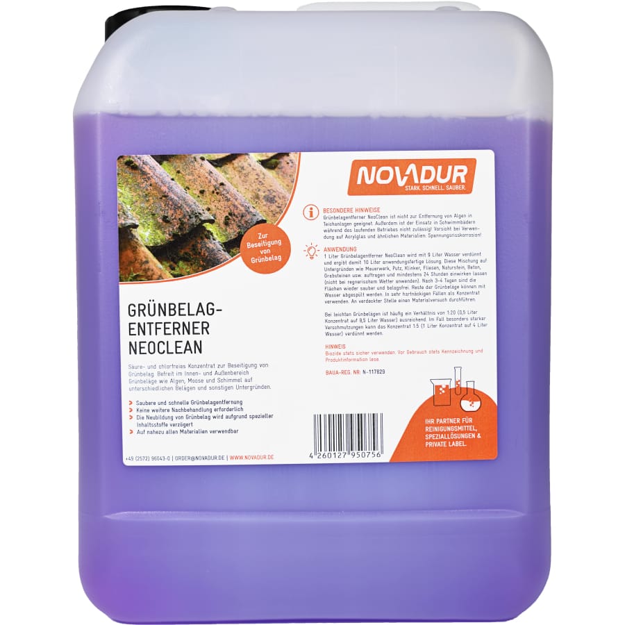 NOVADUR Grünbelagsentferner NeoClean 5 l - Kanister