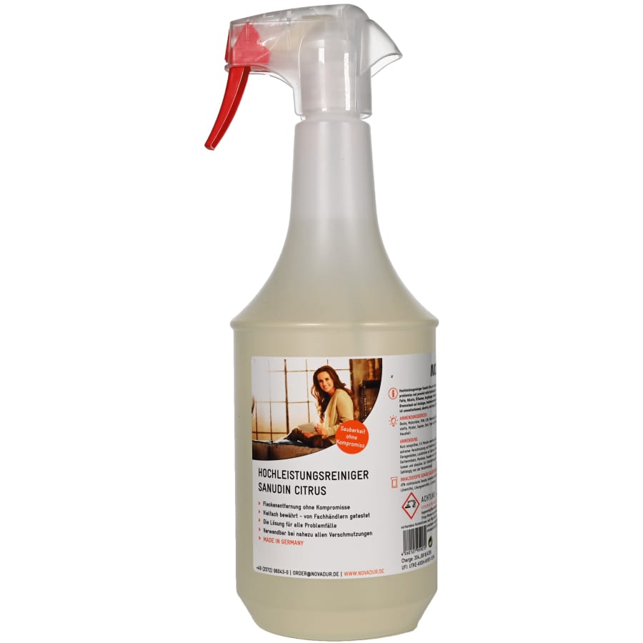 NOVADUR Hochleistungsreiniger Sanudin Citrus 1 Liter - Sprühflasche