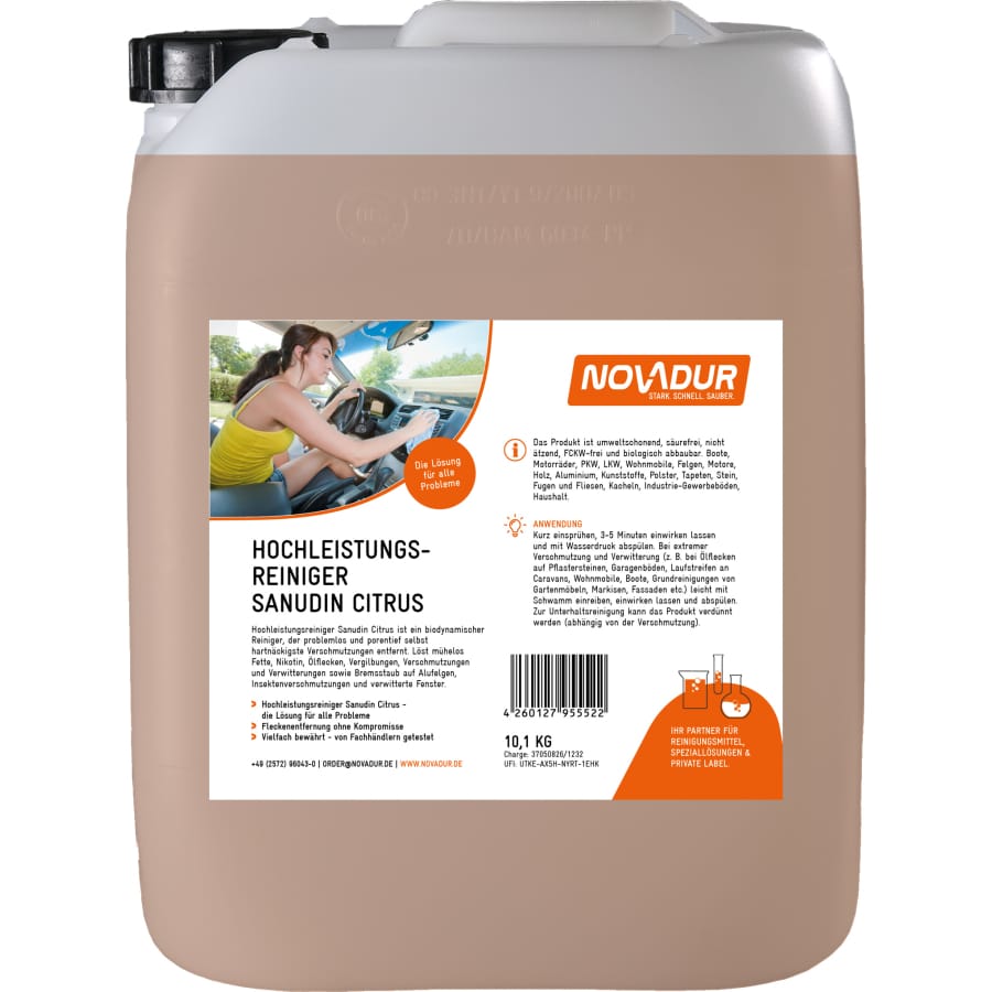 NOVADUR Hochleistungsreiniger Sanudin Citrus 10 l - Kanister