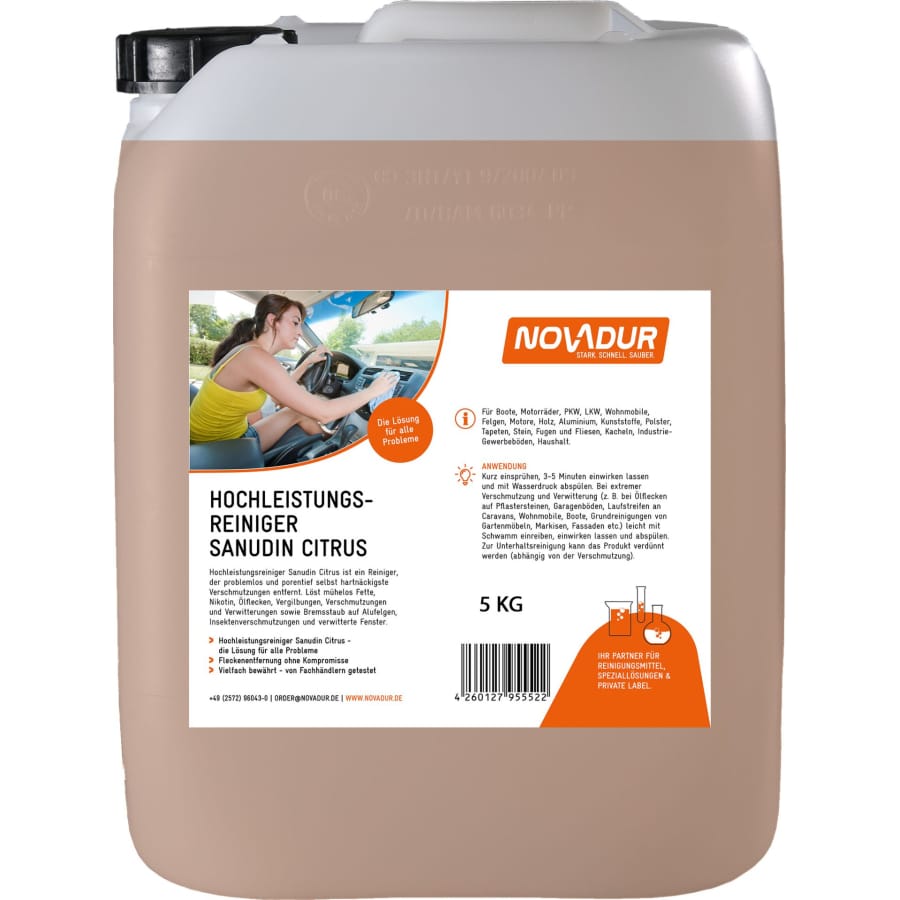 NOVADUR Hochleistungsreiniger Sanudin Citrus 5 l - Kanister