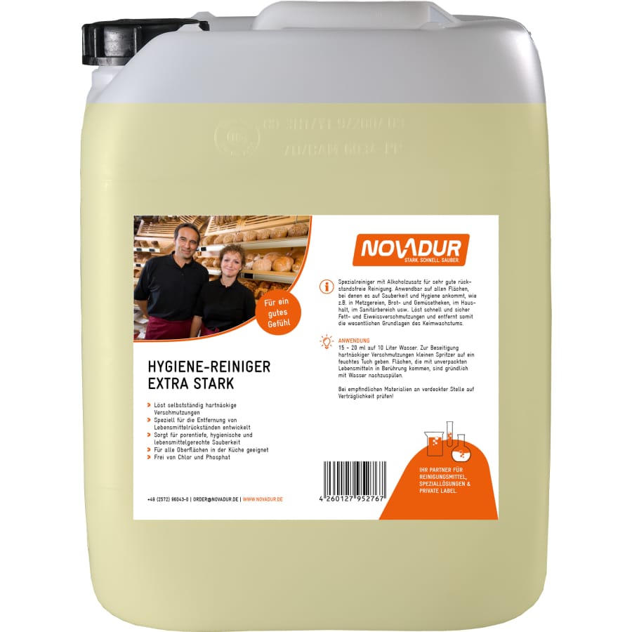 NOVADUR Hygiene-Reiniger extra stark 10 l - Kanister