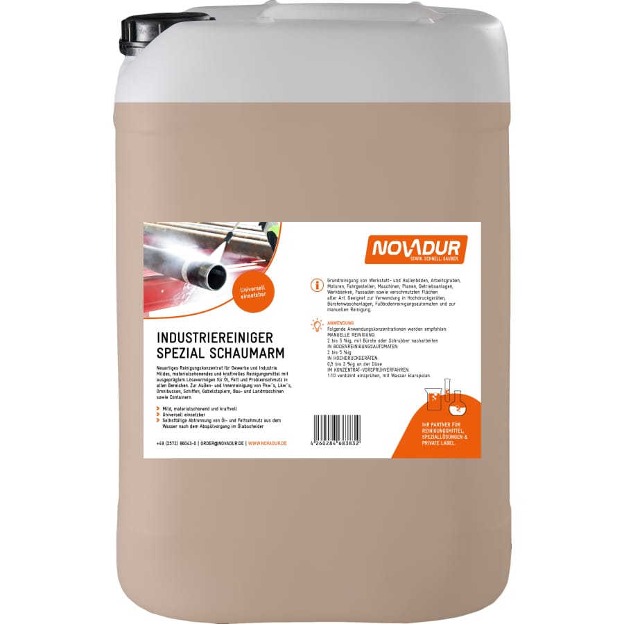 NOVADUR Industrie-Reiniger Spezial Schaumarm 20 Liter - Kanister