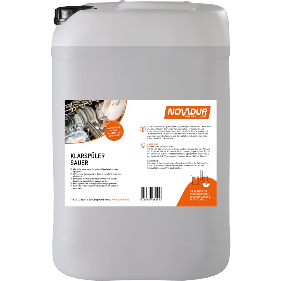 NOVADUR Klarspüler sauer 20 Liter - Kanister