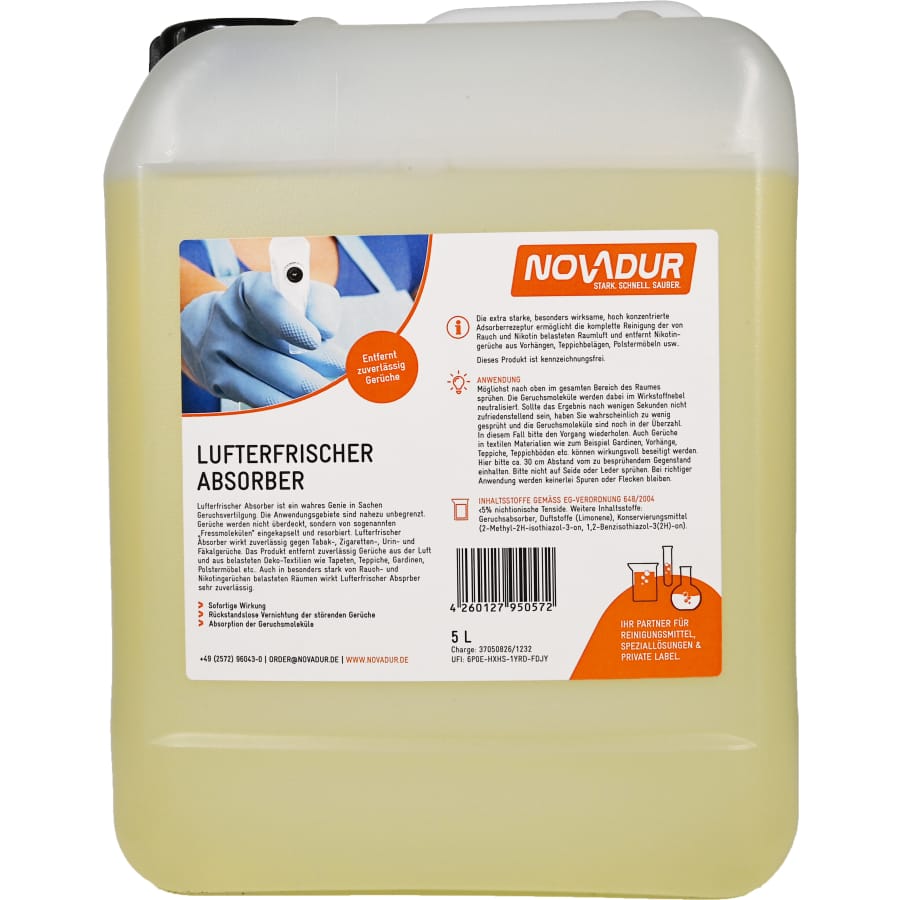 NOVADUR Lufterfrischer Absorber 5 Liter - Kanister