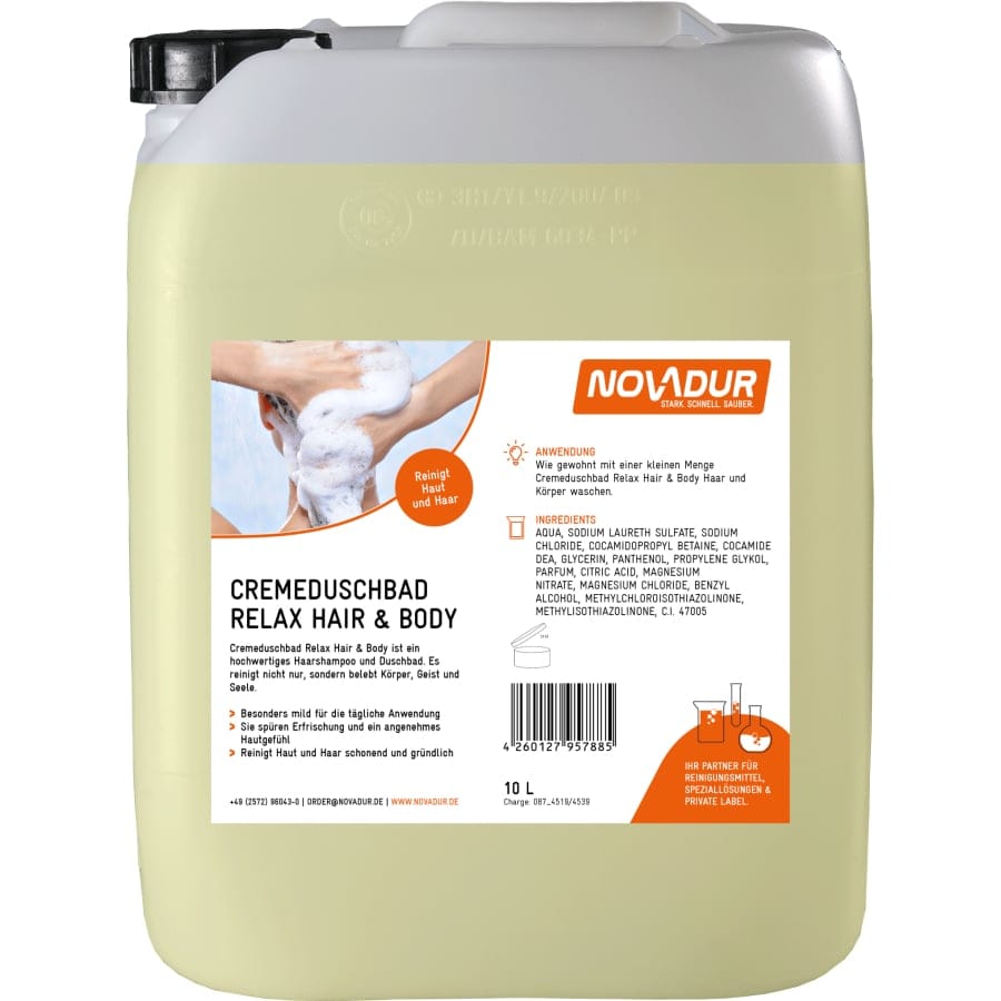 NOVADUR Relax Hair und Body Cremeduschbad 10 Liter - Kanister