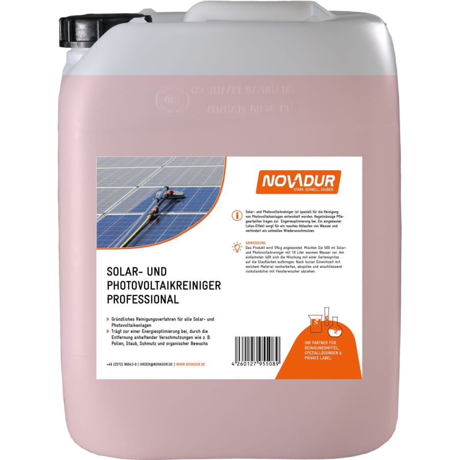 NOVADUR Solar- und Photovoltaikreiniger 10,1 kg - Kanister