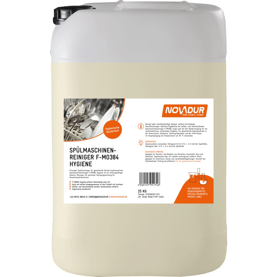 NOVADUR Spülmaschinenreiniger Gastro F-MO384 Hygiene 25 kg - Kanister
