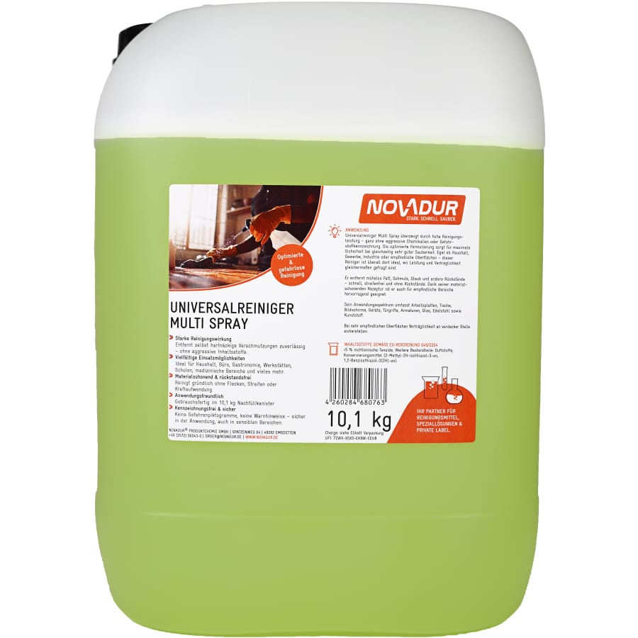 Novadur Universalreiniger Multi-Spray, gebrauchsfertig 10 Liter - Kanister