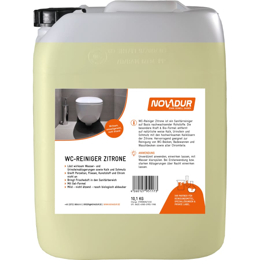 NOVADUR WC-Reiniger Zitrone 10 l - Kanister
