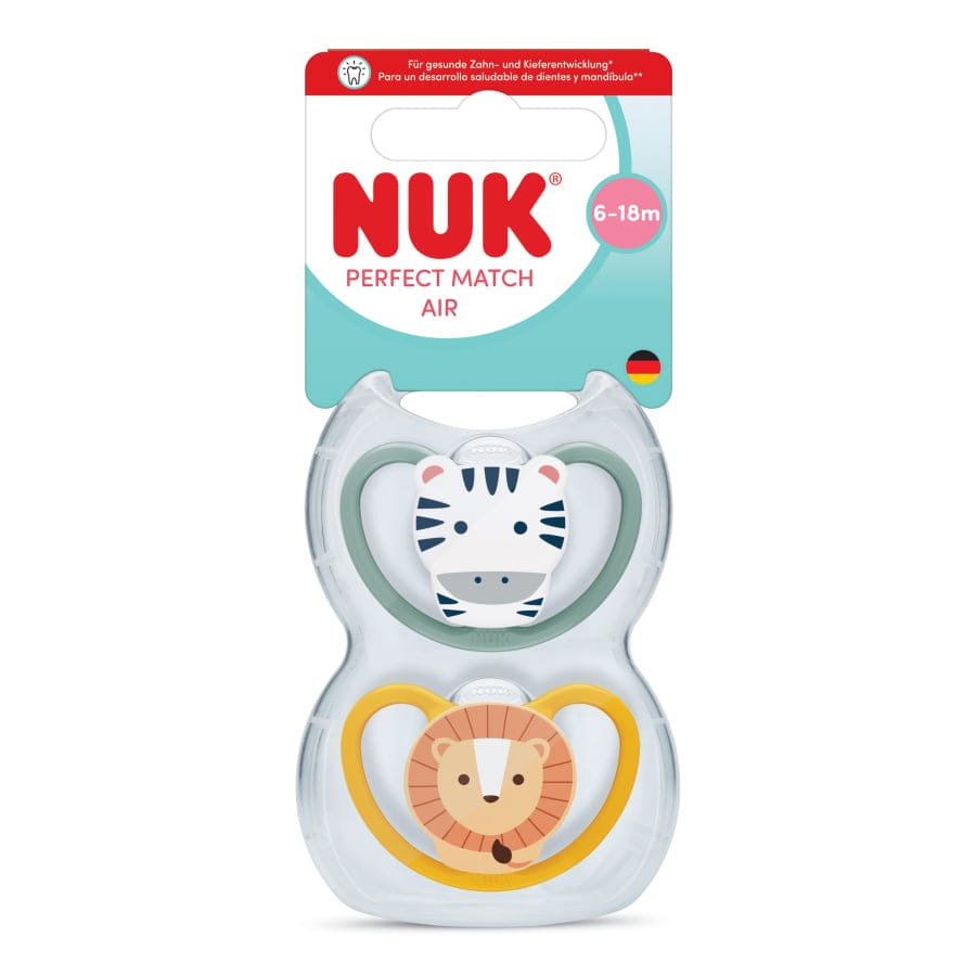 NUK Perfect Match Air Schnuller mit großer Öffnung 6–18 Monate