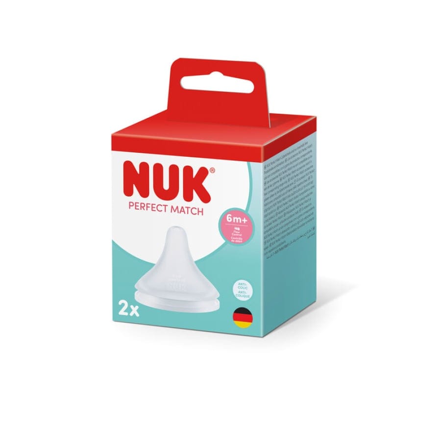 NUK Perfect Match Trinksauger mit Anti-Colic-Funktion Flow Control (ab 6 Monaten)