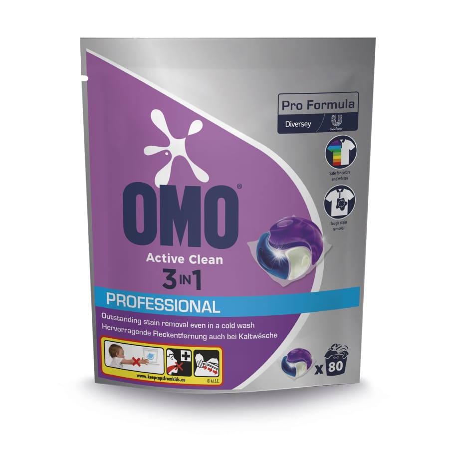 OMO Professional Active Clean 3in1 Wäsche Pods, Hochkonzentrat