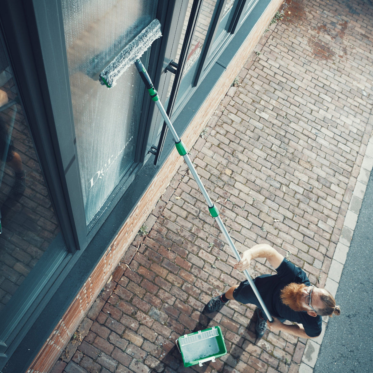 UNGER OptiLoc Stange 3-teilig, Teleskopstange für die Glasreinigung