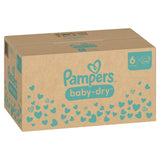 Pampers Baby Dry 6 Extra Large Windeln, 13-18 kg 1 Monatsbox = 148 Windeln