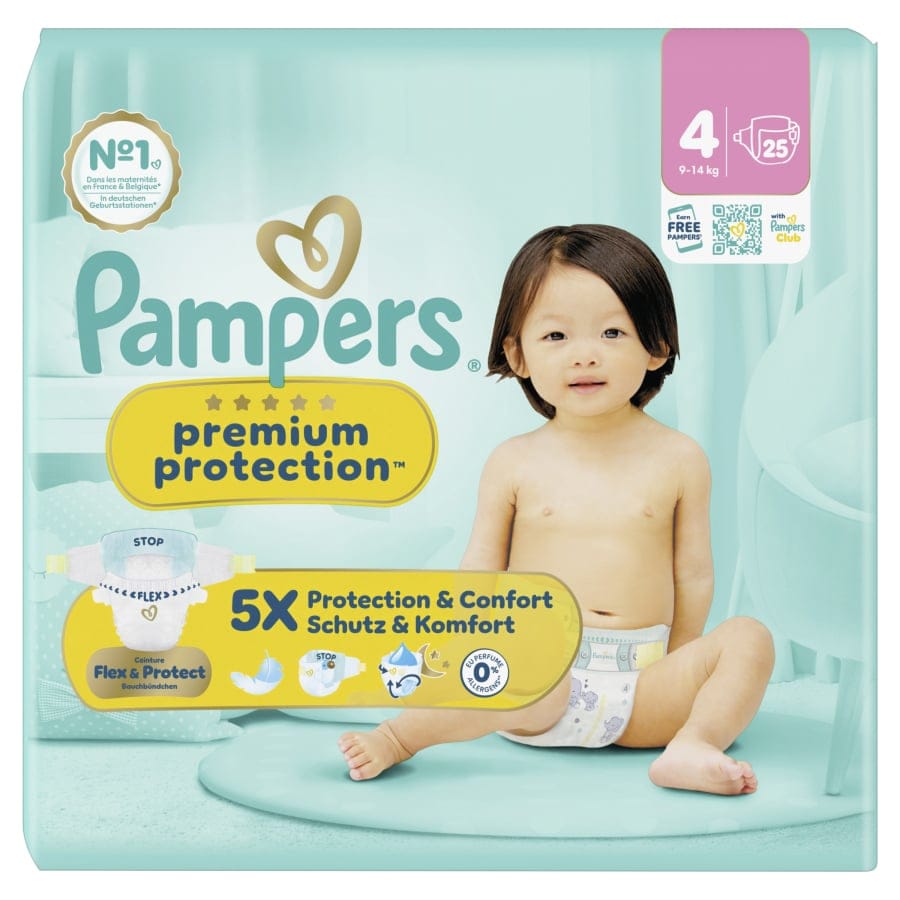 Pampers Premium Protection 4 Maxi Windeln, 9-14 kg, Größe 4