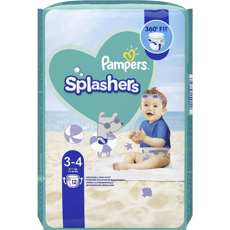 Pampers Schwimmwindeln Splashers, Tragepack 12 Stück (Größe 3-4)