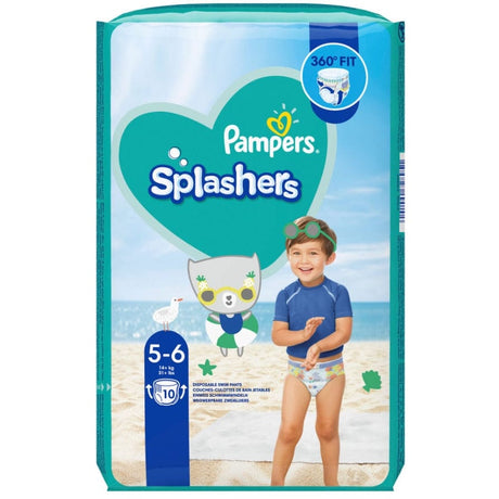 Pampers Schwimmwindeln Splashers, Tragepack 10 Stück (Größe 5-6)