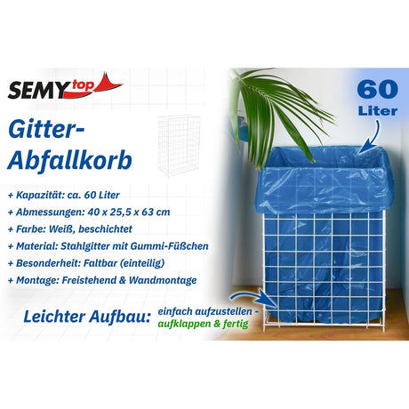 Papierdrahtkorb, 60 Liter