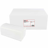 Papierhandtücher, 24 x 21 cm, 2- lagig, V-Falz 20× 200 Blatt 4 000 Blatt Weiß