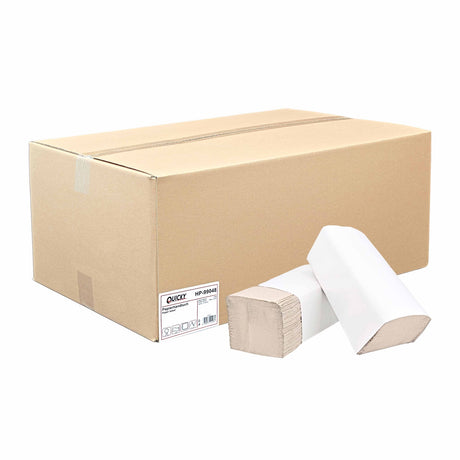Papierhandtücher 25 x 23 cm, 1-lagig Karton = 20 Bündel à 250 Blatt = 5.000 Blatt, hellgrau