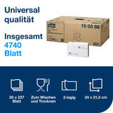 Tork Xpress Multifold Papierhandtücher blau Hygieneeffizienz
