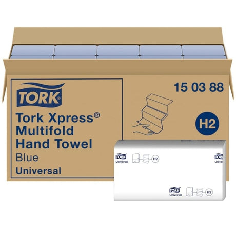 Tork Xpress Multifold Papierhandtücher blau Hygieneeffizienz
