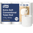 Tork Kleinrollen Toilettenpapier extra soft 4-lagig Premium 6 Rollen 150 Blatt
