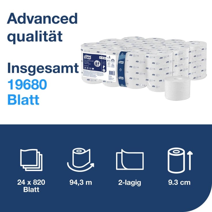 Tork OptiServe Toilettenpapier 2-lagig weiß Rollen Toilettenhygiene