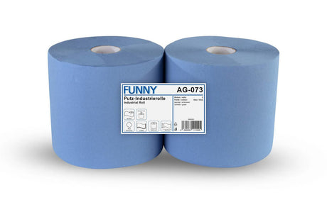 Papierputztuch auf Rolle, 26x38 cm, 3-lagig, blau 1 Paket = 2 Rollen