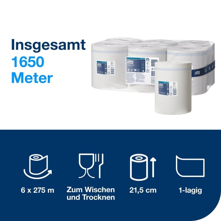 Tork Advanced Wischtuch einlagig hochweiß Reinigung