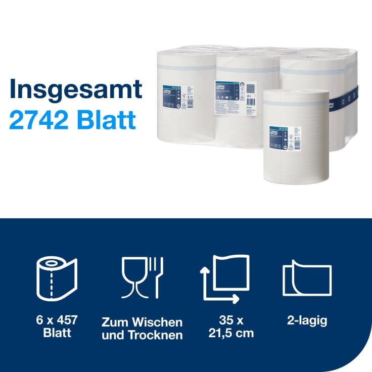 Tork Advanced Wischtuch 420 2-lagig hochweiß universal