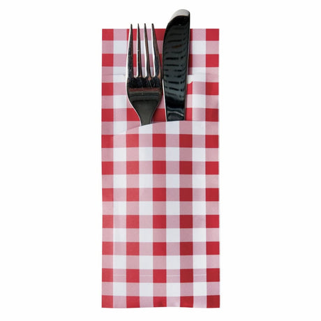 Papstar Bestecktasche, Karo-Muster, 20 x 8,5 cm, 2-lagig
