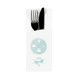 Papstar Bestecktaschen mit Aufdruck, 20 x 8,5 cm, 2-lagig