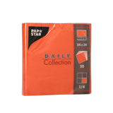 Papstar DAILY Collection Servietten, 24x24 cm, 1/4, nektarine 1 Karton (20 Packungen × 20 Stück)