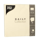 Papstar DAILY Collection Servietten, 32x32 cm, 1/4, champanger 1 Karton (15 Packungen × 20 Stück)