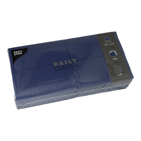 Papstar DAILY Collection Servietten, 32x32 cm, 1/8, dunkelblau