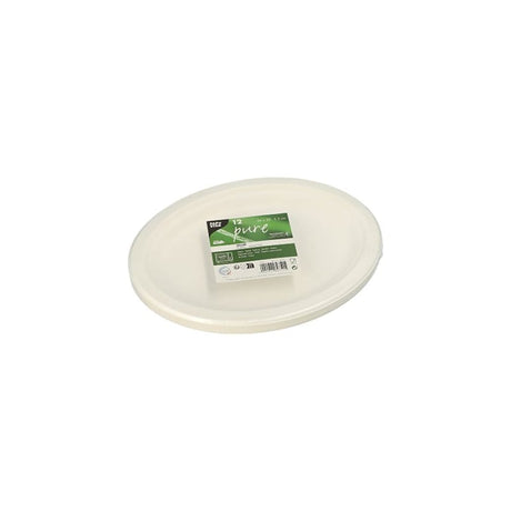 Papstar Einwegteller, Zuckerrohr, oval 26 x 20 cm, stabil