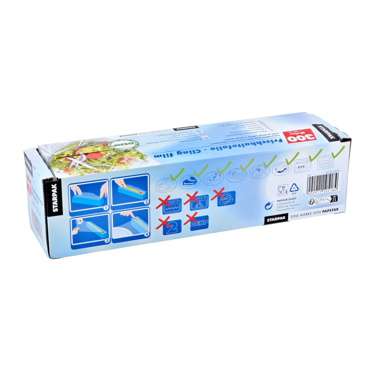 Papstar Frischhaltefolie,PVC ohne DEHP-Weichmacher