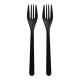 Papstar Gabel, Bio-PP, schwarz 1 Karton (20 Packungen × 50 Stück)