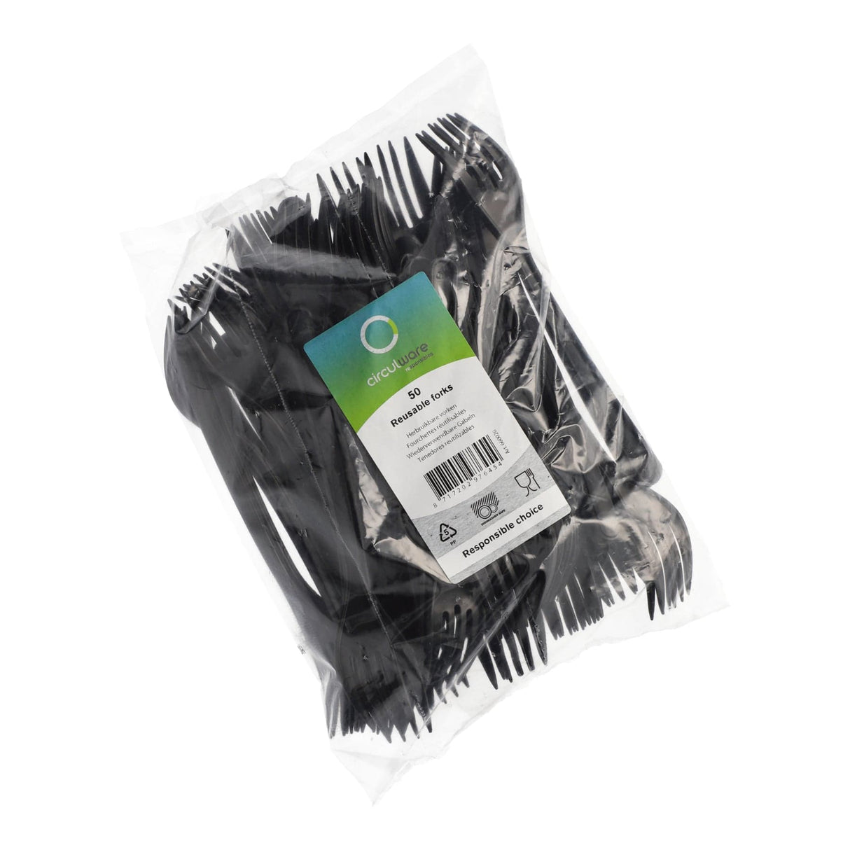Papstar Gabel, Bio-PP, schwarz