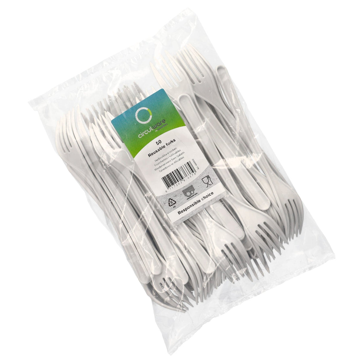 Papstar Gabel, Bio-PP, weiß