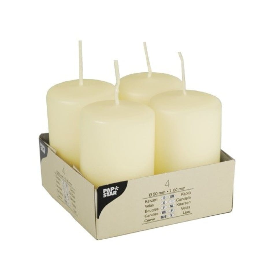 Papstar Ivory Stumpenkerzen