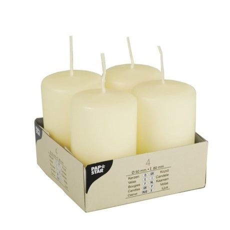 Papstar Ivory Stumpenkerzen