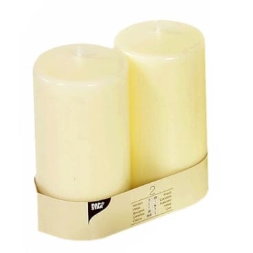 Papstar Ivory Stumpenkerzen elfenbein Ø 80 mm, Höhe: 150 mm, Brenndauer: ca. 70 Stunden