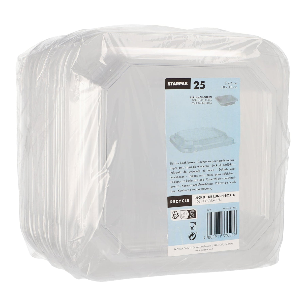 Papstar Lunchbox Deckel, transparent